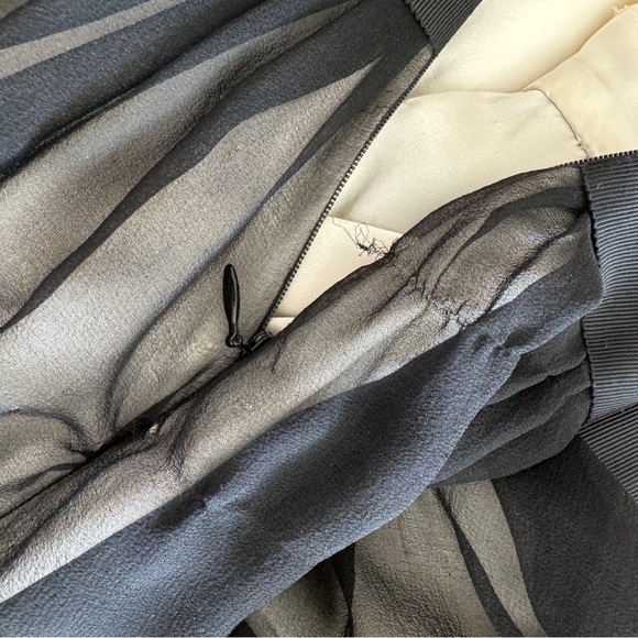 Marchesa Notte 100% Silk Two Layer Dress Floral Mesh Top Rufgle Strap Black 6 - Picture 9 of 11